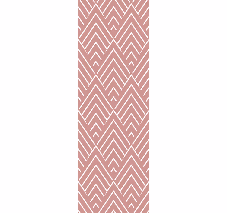 Toile fenêtre moderne losanges et hexagones rouges - TenStickers