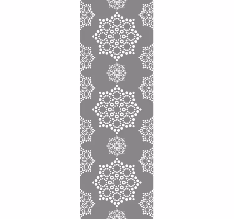 Toile fenêtre moderne motif mandala à pois - TenStickers