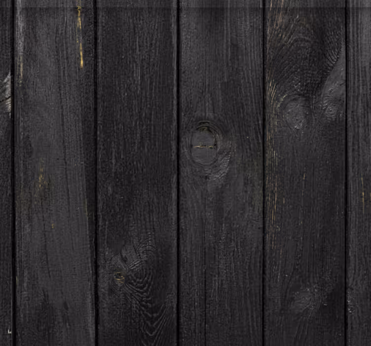 Toile fenêtre textures et motifs planches de bois brûlé - TenStickers