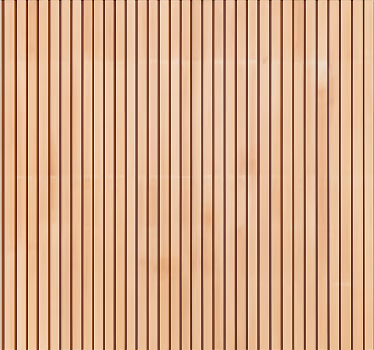 Toile fenêtre textures et motifs lattes de cèdre clair - TenStickers