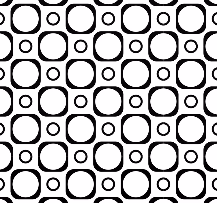 Toile noire fenêtre carreaux noir et blanc salle de bain - TenStickers