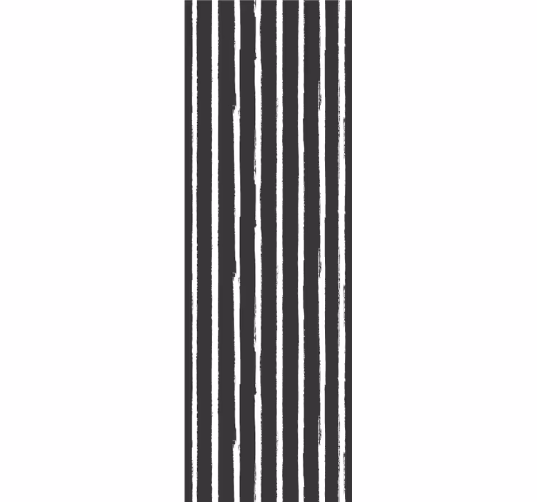 Toile noire fenêtre motif encre moderne noir et blanc - TenStickers