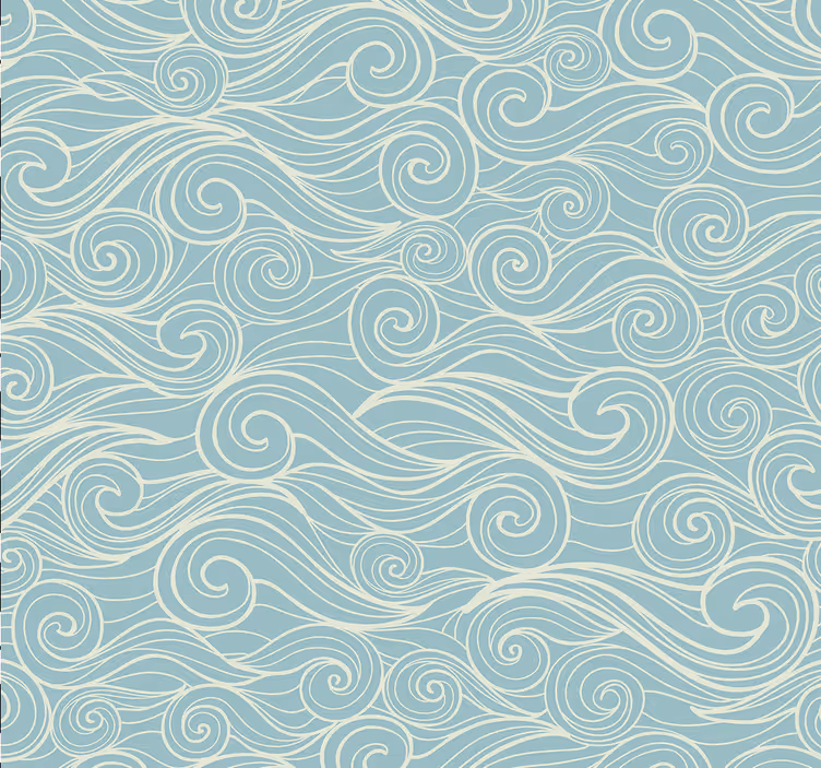 Toile fenêtre salle de bain océan avec vagues - TenStickers