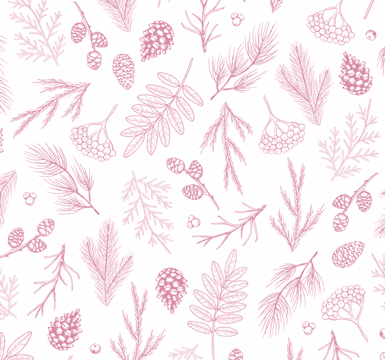 Toile fenêtre salle de bain fond blanc avec pin rose - TenStickers