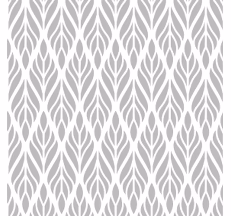 Toile fenêtre gris motif floral ethnique gris - TenStickers