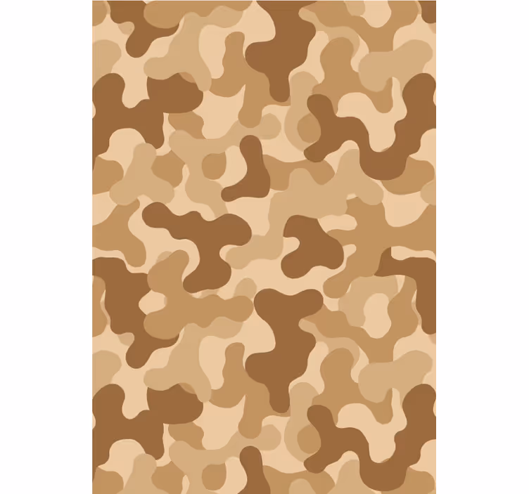Toile fenêtre beige motif camouflage abstrait - TenStickers
