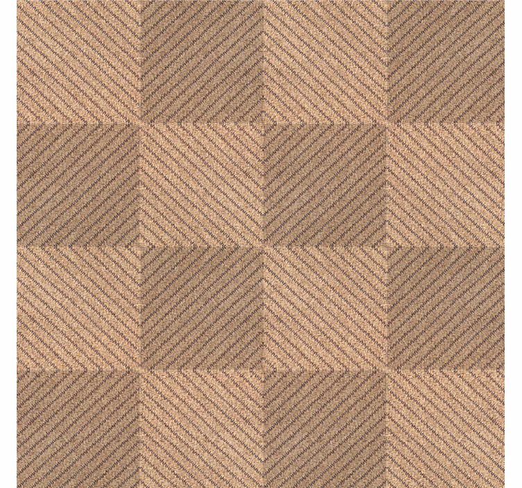 Toile fenêtre beige motif carré en jute marron - TenStickers