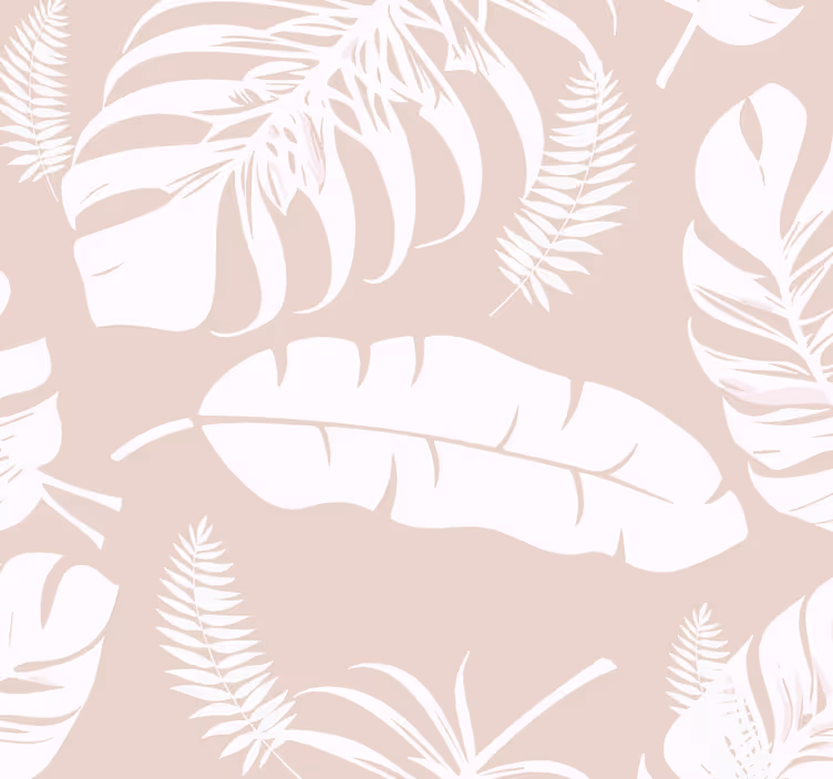 Toile fenêtre beige feuilles de bananier - TenStickers