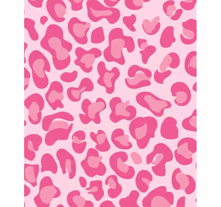 Toile fenêtre rose imprimé léopard rose - TenStickers