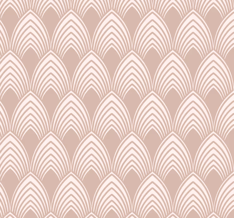 Toile fenêtre rose design géométrique vintage - TenStickers