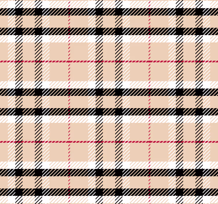 Toile fenêtre rose tartan "burberry" - TenStickers
