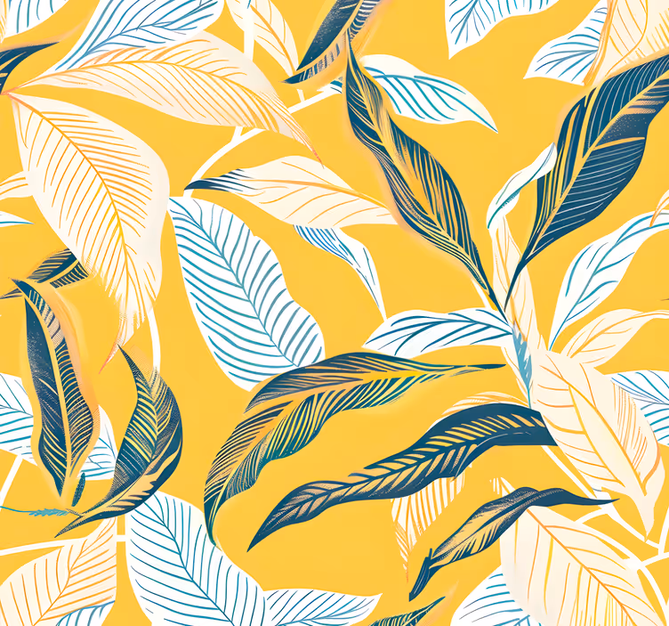 Toile fenêtre jaune flore méditerranéenne - TenStickers