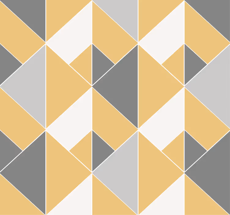 Toile fenêtre jaune motif jaune et gris - TenStickers