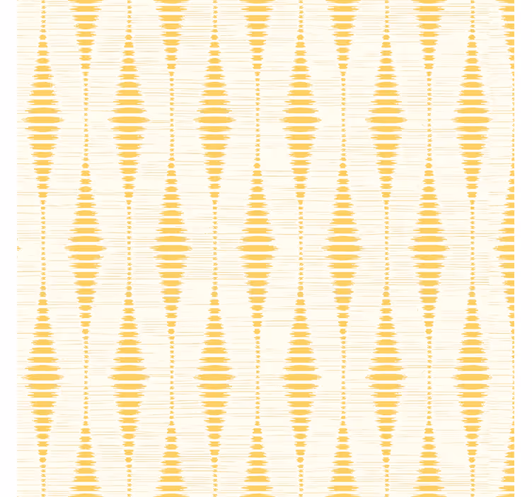 Toile fenêtre jaune motif ikat rabaul jaune - TenStickers