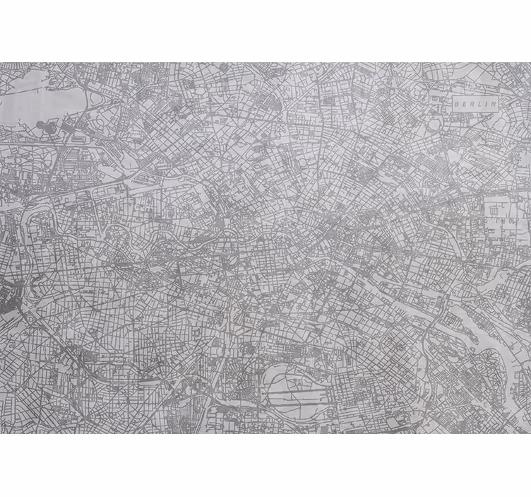 Toile fenêtre cuisine carte de la ville berlin - TenStickers