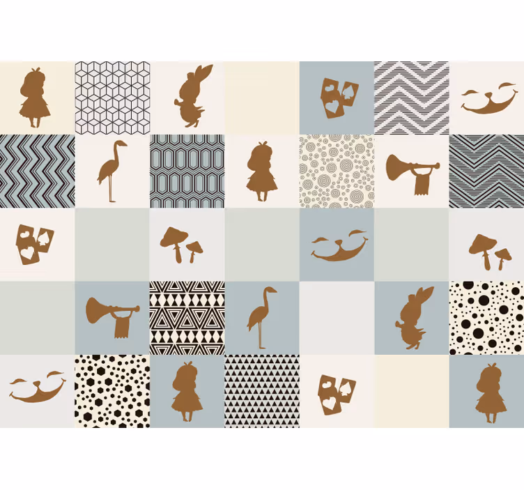 Toile fenêtre cuisine alice au pays des merveilles - TenStickers