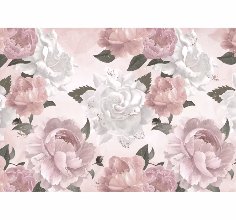 Toile fenêtre cuisine pivoines de style provençal - TenStickers