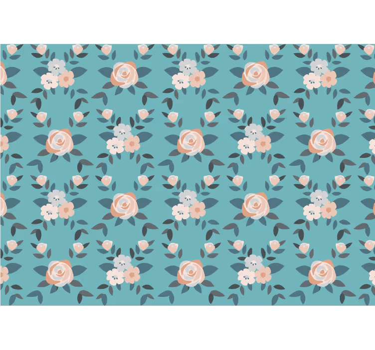 Toile fenêtre cuisine roses pastel multicolores - TenStickers