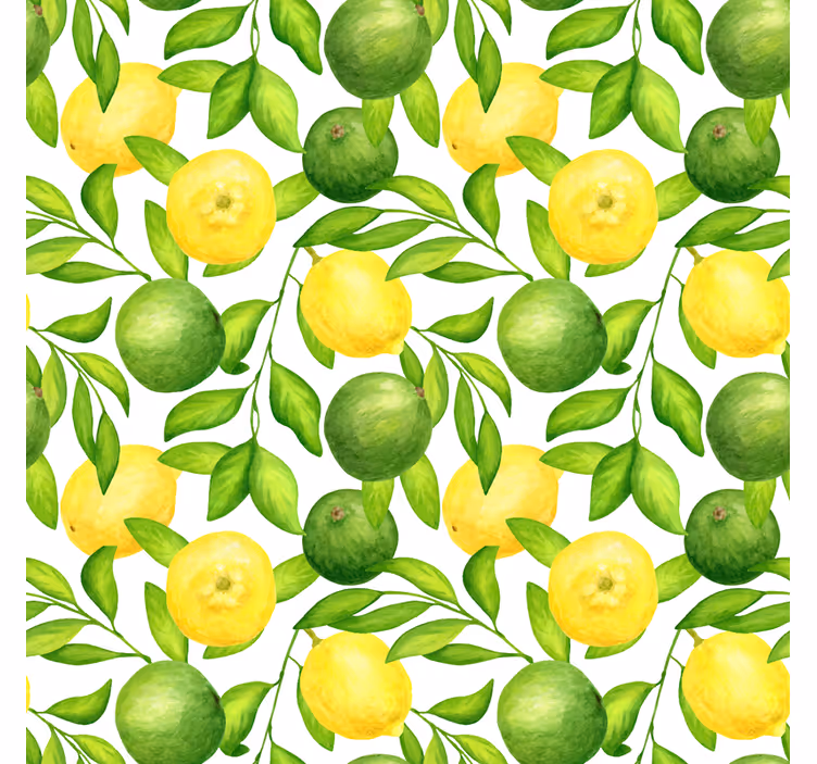 Toile fenêtre cuisine citrons et limes - TenStickers