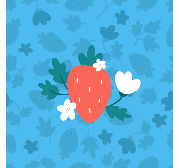 Toile fenêtre cuisine motif fruits et fleurs colorés - TenStickers