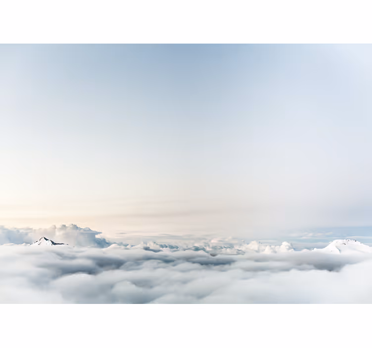 Toile blanche fenêtre paysage magnifique ciel et mer - TenStickers