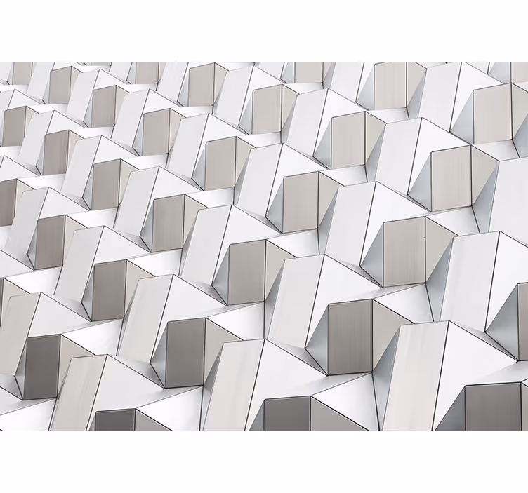 Toile blanche fenêtre motif 3d gris - TenStickers