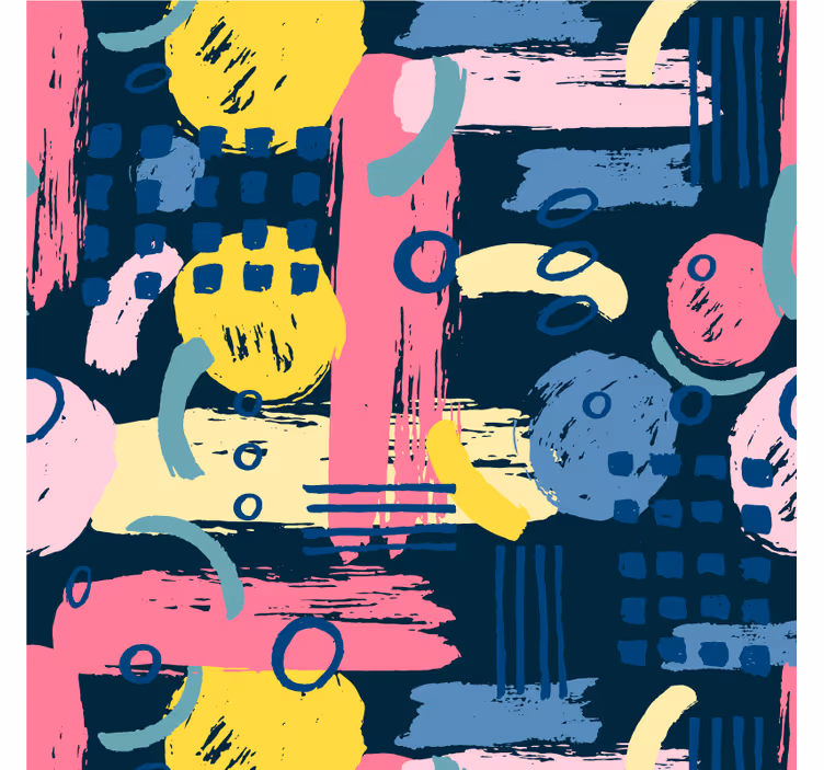 Toile fenêtre salon abstraite colorée - TenStickers