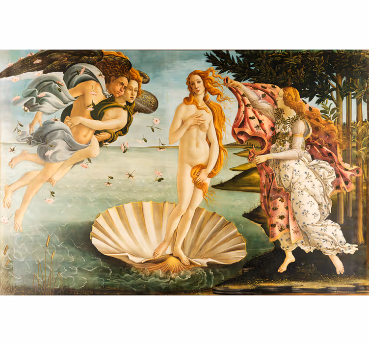 Toile fenêtre salon la naissance de vénus - TenStickers