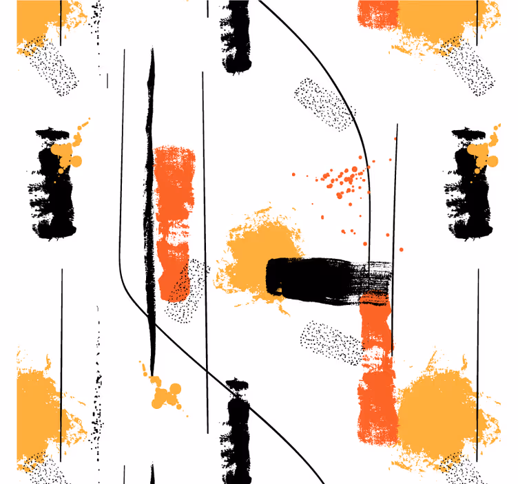 Toile fenêtre salon art abstrait linéaire - TenStickers