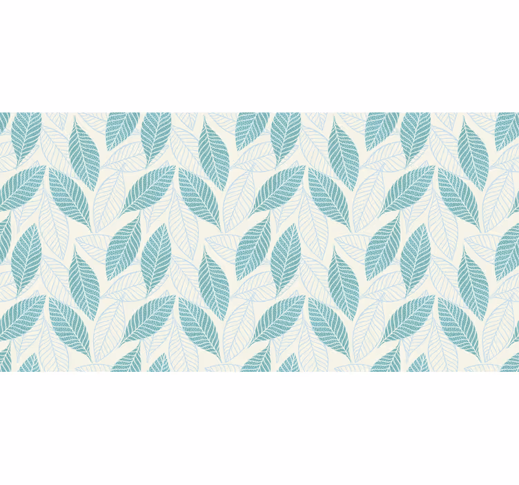 Toile fenêtre salon motif artistique feuilles abstraites - TenStickers