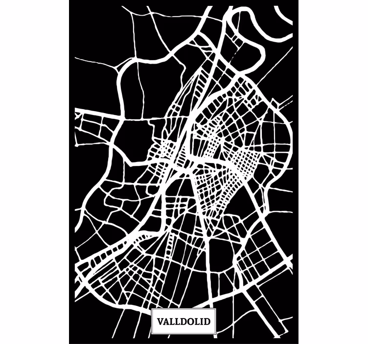 Toile fenêtre salon carte topographique valladolid - TenStickers