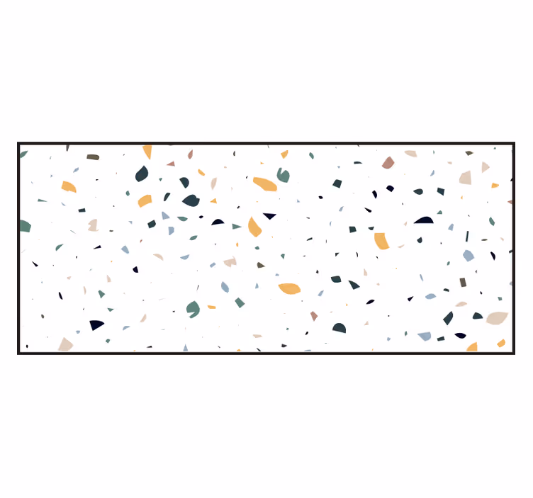 Toile blanche fenêtre terrazzo blanc - TenStickers