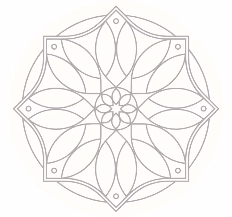 Toile blanche fenêtre design mandala - TenStickers