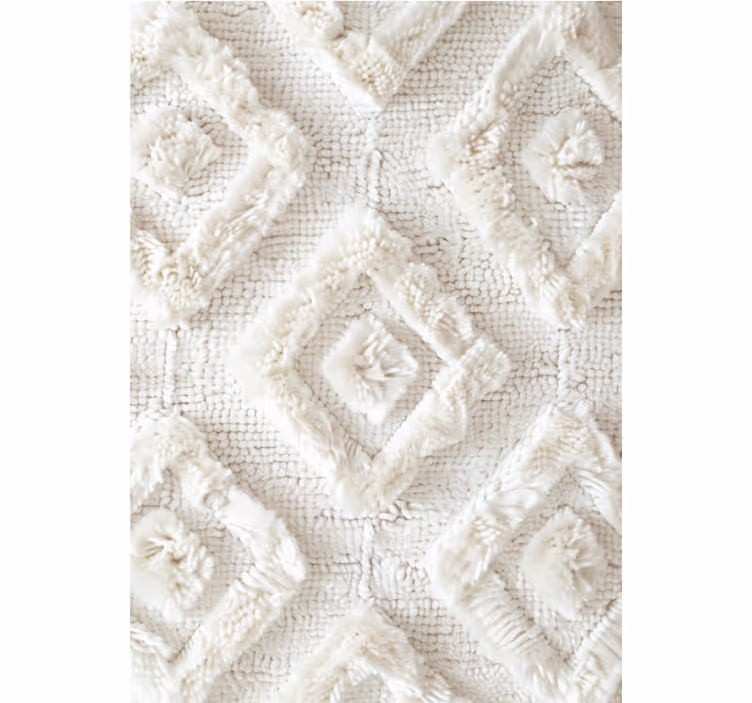Toile blanche fenêtre motif losanges - TenStickers
