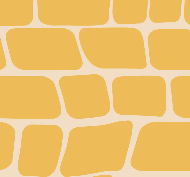 Toile fenêtre jaune motif abstrait - TenStickers