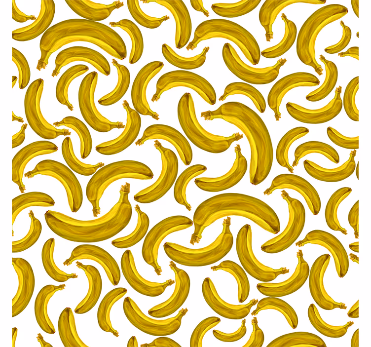 Toile fenêtre jaune design banane - TenStickers