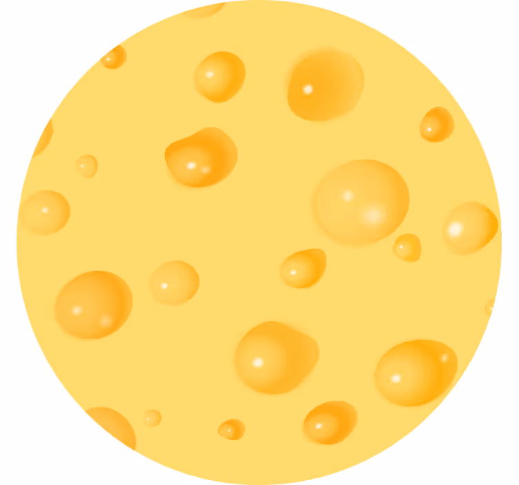 Toile fenêtre jaune fromage suisse - TenStickers