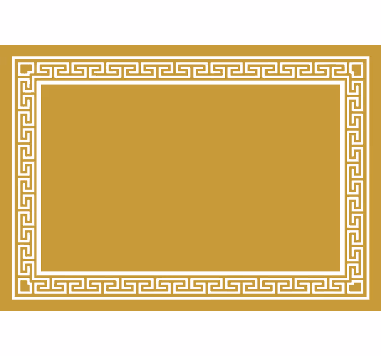 Toile fenêtre jaune design grec - TenStickers