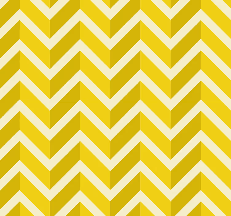 Toile fenêtre jaune design flèche géométrique - TenStickers
