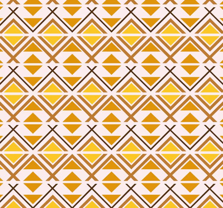 Toile fenêtre jaune design graphique géométrique - TenStickers
