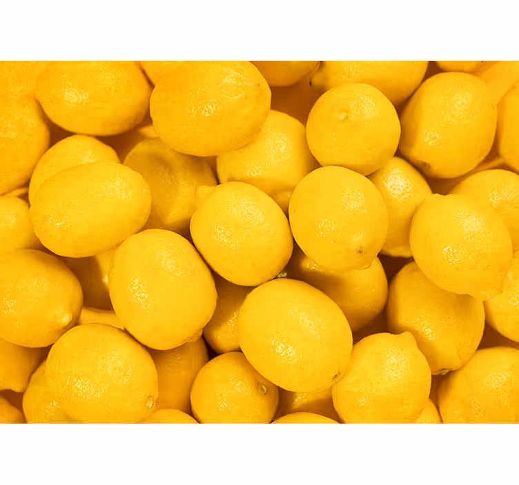 Toile fenêtre jaune citrons - TenStickers