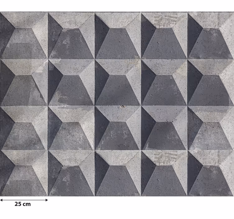 Toile fenêtre gris texture béton brut - TenStickers
