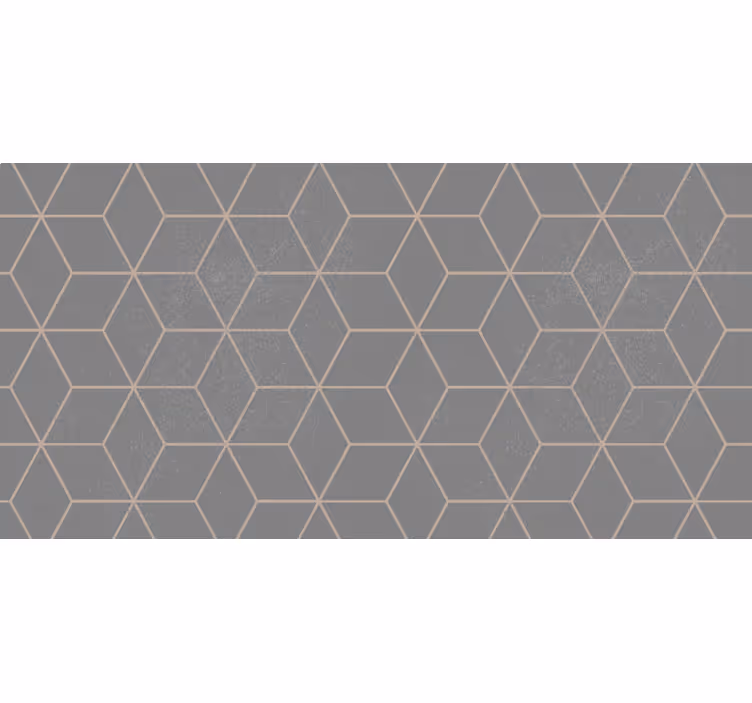 Toile fenêtre gris motif hexagonal géométrique - TenStickers
