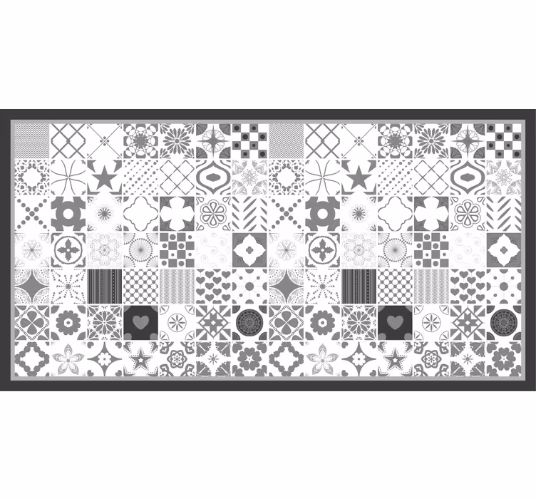 Toile fenêtre gris carreaux "trujillo" gris - TenStickers