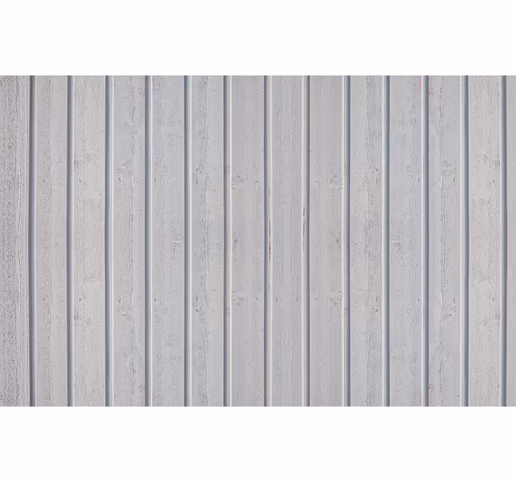 Toile fenêtre gris lattes de bois blanches - TenStickers