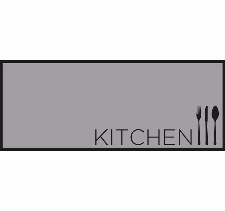Toile fenêtre gris texte cuisine gris - TenStickers