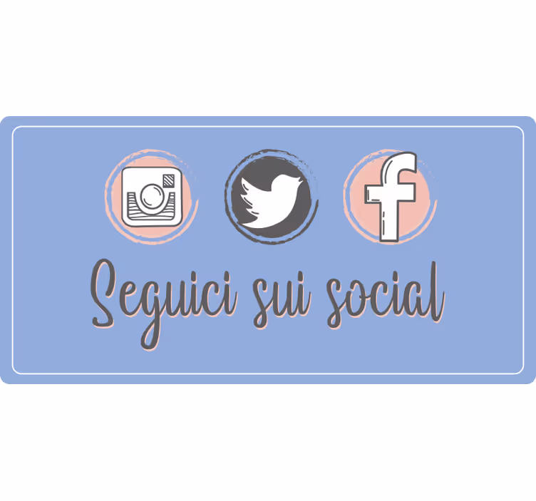 Toile fenêtre violet publicité sur les réseaux sociaux - TenStickers