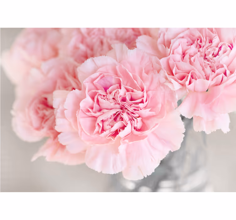 Toile fenêtre salon nombreux clous roses fond gris - TenStickers