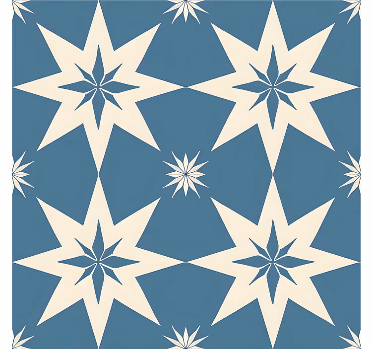Toile fenêtre bleu design étoilé bleu - TenStickers