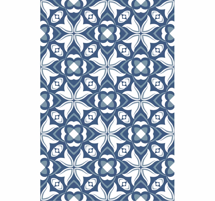 Toile fenêtre bleu éléments botaniques gracieux - TenStickers